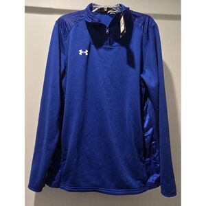 Under‎ Armour Command 1/4 Zip Men's Pullover Loose Fit Royal Blue Size Large NEW